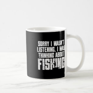 Sorry Wasnt Listening Denken Aan Vissen Funny Viss Koffiemok