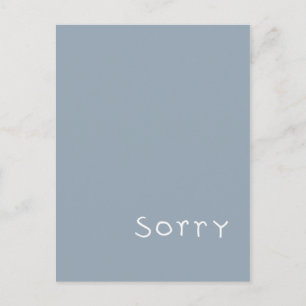 sorry witte Briefkaart