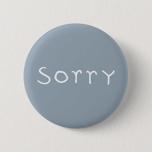 sorry witte Button (Voorkant)