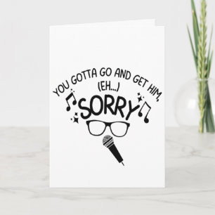 "Sorry" X-Factor Guy Songtekst Meme Kaart