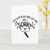"Sorry" X-Factor Guy Songtekst Meme Kaart (Gele Bloem)
