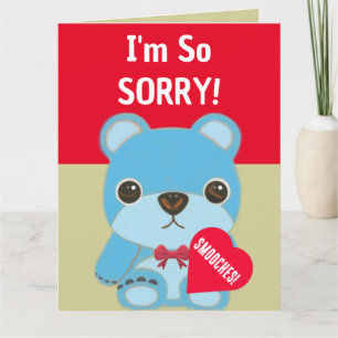 Sorry Zachte Teddybeer Hart Verontschuldiging  Kaart