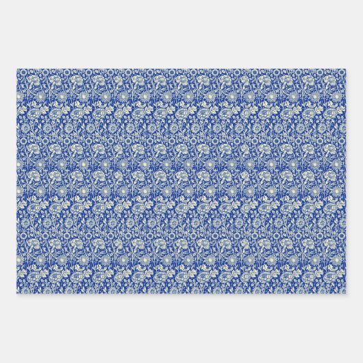 Sorta Blue Calico en strepen Inpakpapier Vel (Voorkant 3)