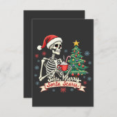 Sorta Merry Sorta Scary Spooky Skeleton Xmas Bedankkaart (Voorkant / Achterkant)