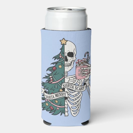 "Sorta Scary Sorta Merry" Kerstskelet (Seltzer Achterkant)