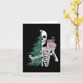 Sorta Scary Sorta Vrolijk Kerstfeest Kaart (Gele Bloem)