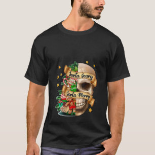 Sorta Scary Sorta Vrolijke Kerstschedel Xmas Boom T-shirt