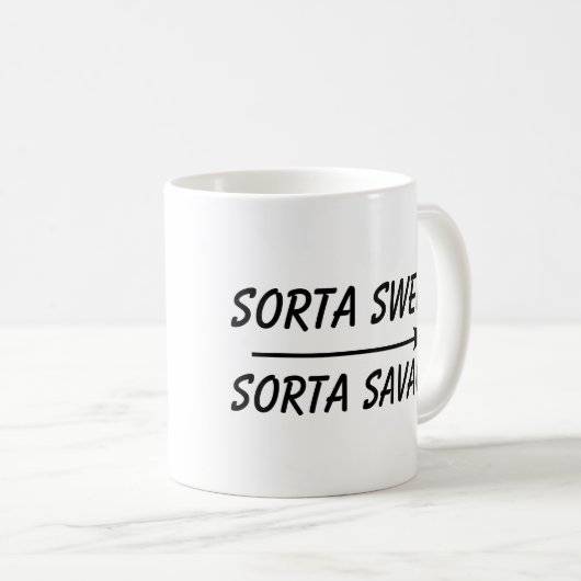 SORTA SWEET SORTA SAVAGE Café Mugs (Devant droit)