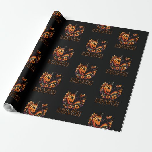 Sorta Sweet Sorta Spooky Cadeaupapier (Uitgerold)