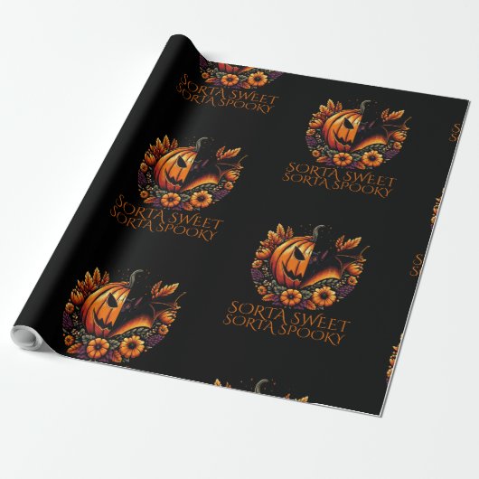 Sorta Sweet Sorta Spooky Cadeaupapier (Uitgerold)