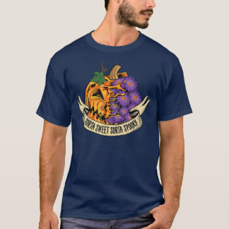 Sorta Sweet Sorta Spooky Pumpkin Flower Halloween T-shirt