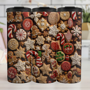 Sorteerpatroon voor kerstkoekjes thermosbeker