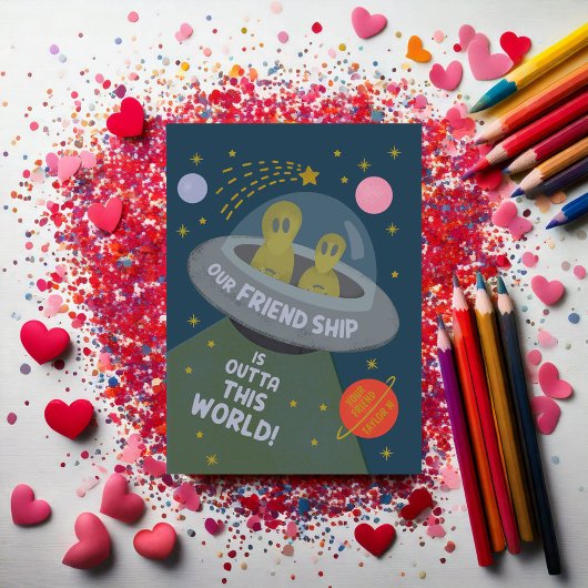 Sortez de cette carte Valentines de classe Alien m