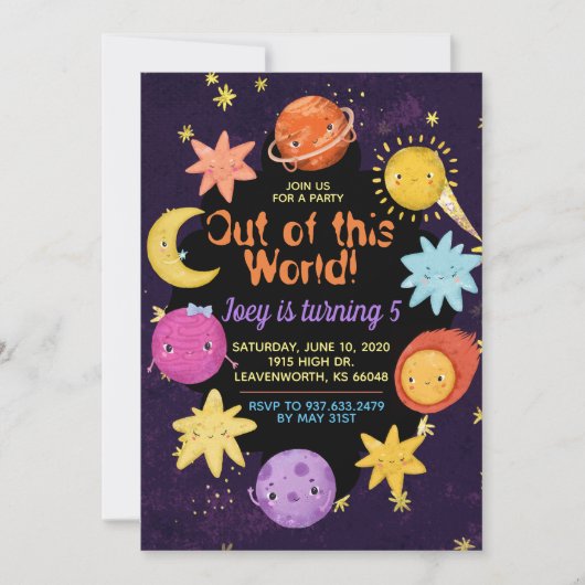 Sortez de cette invitation mondiale en dehors de l (Devant)