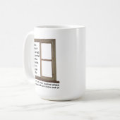 Sortez De La Fenêtre Drôle Mug (Devant gauche)