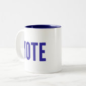 Sortez du vote : Mug à deux tons (bleu) (Devant gauche)
