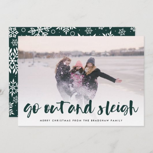 Sortez et coupez| Carte de vacances photo complète (Devant / Derrière)
