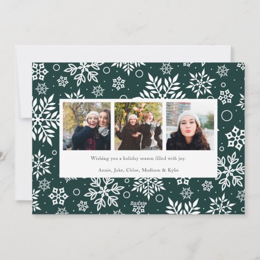 Sortez et coupez| Carte de vacances photo complète (Dos)