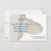 Sortez et jouez invitation de fête pour cobaye (Dos)