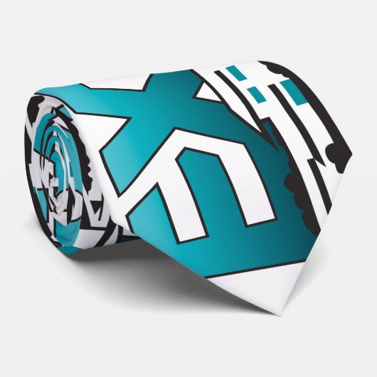 Sortez la cravate turquoise d'objet immobilier (Roulé)