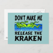 Sortez les cartes postales Kraken (Devant / Derrière)