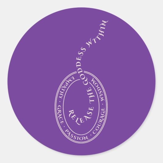 Sortez les Stickers Classic Round de la déesse (Devant)