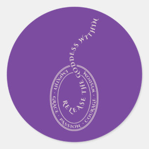 Sortez les Stickers Classic Round de la déesse