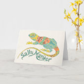 Sortie Mander le carte pour notes de lézard (Fleur jaune)