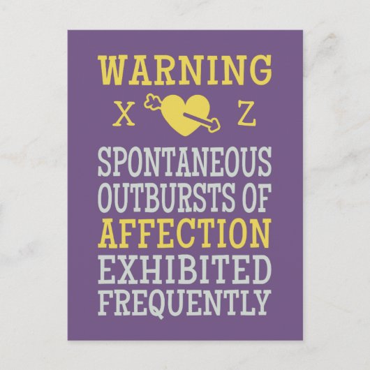 Sorties d'affection carte postale personnalisée (Devant)