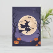 Sortilège de sorcière – Carte de vœux d'Halloween (Debout devant)