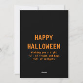 Sortilège de sorcière – Carte de vœux d'Halloween (Dos)
