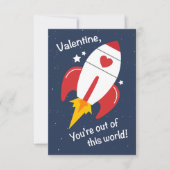 Sortir de ce monde Rocket Valentine Invitation ou  (Devant)