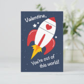 Sortir de ce monde Rocket Valentine Invitation ou  (Debout devant)