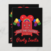 Sortir Gay Party Fête Invitation (Devant / Derrière)