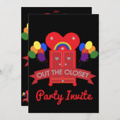 Sortir Gay Party Fête Invitation (Devant / Derrière)