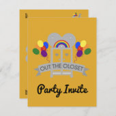 Sortir Gay Party Fête Invitation (Devant / Derrière)