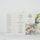 Sortir | Menu photo du logo gris du restaurant (Debout devant)