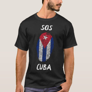 SOS Cuba Cubaans DNA Cuba Libre Vrijheid & Vrijhei T-shirt