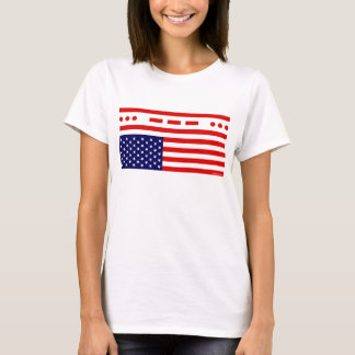 SOS Distress American Flag T-shirt