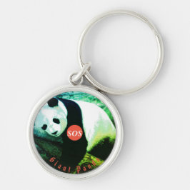 SOS Giant Panda premium ronde sleutelhanger