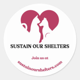 SOS-logo-sticker Ronde Sticker