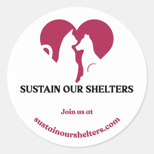 SOS-logo-sticker Ronde Sticker (Voorkant)