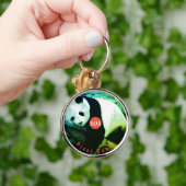 SOS Panda géant Porte-clés rond premium - grand (Main)