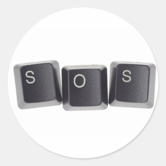 SOS RONDE STICKER (Voorkant)