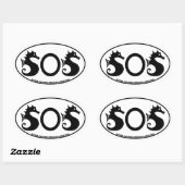 SOS - Sons de Silence Oval Sticker (Feuille)