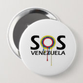 SOS Venezuela Ronde Button 4,0 Cm (Voorkant /achterkant)