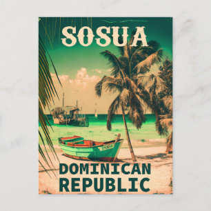 Sosúa Beach Dominican - souvenirs 60 jaar Briefkaart