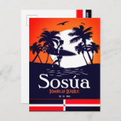Sosúa Beach Dominican - ‌  souvenirs 60 jaar Briefkaart (Voorkant / Achterkant)