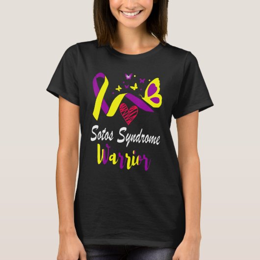 Sotos Syndrome Awareness Butterfly Support Yellow  T-shirt (Voorkant)