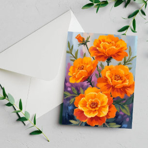Soudeurs Orange Carte Aquarelle Fleur d'Octobre